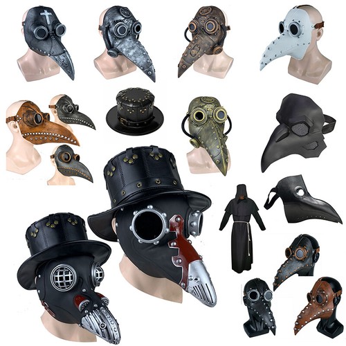 Maschera viso steampunk becco